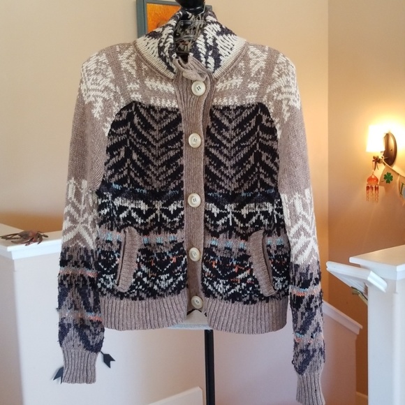 Free People Sweaters - Free People Nordic Chunky Button Boho Sweater XS